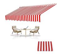 Telone di ricambio per tenda da balcone retrattile, 6 x 3 m e 4 x 2,5 m, per finestre/porte, tessuto resistente alle intemperie (rosso, 3 x 1,5 m)
