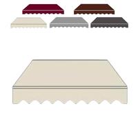 Telone di ricambio per tenda da giardino impermeabile, copertura parasole retrattile 2,4 x 2 m, 3 x 2 m, 3 x 2 m, 3 x 3 m, parasole per esterni in beige per una maggiore protezione dai raggi UV
