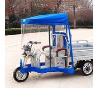 Telone elettrico per triciclo, tenda da sole in tela con strisce di sicurezza per un facile ingresso e uscita, ideale per una maggiore protezione e comfort