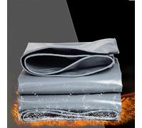 Telone Impermeabile 0.4mm Telone Impermeabile per Esterno Teloni Pieghevoli Ignifugo in PVC 420g/m² Telo Copertura Protezione Piante Tenda Esterna Pet Hutch Roof (2 * 4m,Grigio)