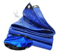 Telone Impermeabile 155 x 405 cm Antistrappo Impermeabile, Telo di Copertura in Pvc Tendone Ombreggiante Oscurante da Esterno per Rimessaggi Tende Balconi Coperture, Blu