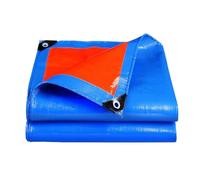 Telone Impermeabile 230 x 480 cm Antipioggia e Antivento Impermeabile e Antistrappo con Occhielli in Alluminio Telo Protettivo Multiuso per Arredamento Capanno, Blu