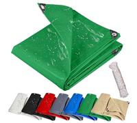 Telone Impermeabile 260 x 440 cm Protezione Dal Vento, Protezione Solare, Telone Impermeabile in Pvc 550G/M² con Bordi Rinforzati, per Piscina Auto, Mobili, Giardino, Verde