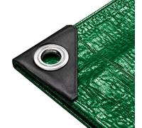 Telone impermeabile, 6 x 10 m, 150 g/m², verde, con occhielli, per tenda da sole, telone per rimorchio da cantiere (3x4)
