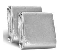 Telone Impermeabile 600 x 650 cm Impermeabile Telone da Giardino Resistente e Antistrappo per Mobili da Giardino, Trampolino Auto, Argento