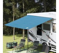 Telone impermeabile blu 300 x 240 cm, robusto telo da campeggio con 4 picchetti, 2 tiranti e borsa per il trasporto per avventure all'aria aperta, resistente al vento e ignifugo, ideale