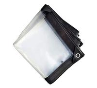 Telone impermeabile con occhielli, 7 x 8 m, trasparente, in rete, pieghevole e resistente agli strappi, per barche, giardini, serre