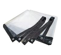 Telone impermeabile con occhielli, leggero, 5 mm, in polietilene trasparente, multiuso, resistente agli strappi, pellicola isolante per piante, 4 x 6 m