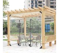 Telone Impermeabile con Porta a Zip,Telo Trasparente per Esterno,Pannelli Laterali in PVC per impieghi gravosi,Resistente al Vento e agli Strappi,per balconi e Giardini,Clear-2 * 2m(6.6 * 6.6ft)
