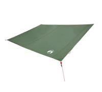 Telone impermeabile con tetto verde, 240 x 350 cm, in poliestere, con picchetti e tiranti, antivento e ignifugo, per campeggio, trekking, attività all'aperto e spiaggia