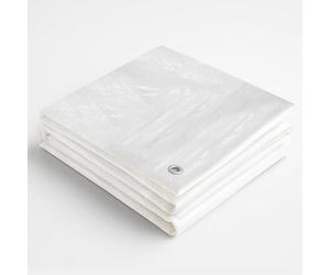 Telone impermeabile GF Premium Line 140g/m² bianco 3m x 5m = 15m², telo in tessuto e protettivo, telone rinforzato occhiellato per barche, legno, piscina, mobili da giardino, auto, antistrappo