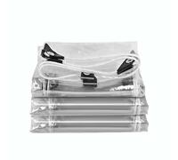 Telone impermeabile in PVC con occhielliTelone trasparente per uso esterno Serra Patio Copertura Antivento Facile da Pulire Pieghevole e Antifuria