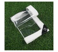 Telone impermeabile in PVC trasparente, 0,6 m di larghezza, 0,35 mm, per giardino, piante, padiglione, balcone, esterno, antivento (0,6 m x 1 m)