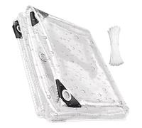 Telone Impermeabile in PVC Trasparente 150 x 490 cm Protezione Solare Telo Impermeabile Telo Trasparente Resistente Ai Raggi UV per Esterni, Balcone, Giardino D'Inverno, Colore trasparente