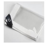 Telone impermeabile in PVC trasparente, larghezza 1 m, spessore 0,35 mm, per giardino, piante, balconi, esterni, antivento, colore bianco (1 m x 5 m)