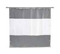 Telone impermeabile in PVC trasparente per esterni da 0,5 mm, 5,6 x 2,7 m, grigio e C, ideale per patio e spazi in giardino