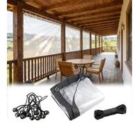 Telone Impermeabile Multiuso, Telo Resistente Alle Intemperie Con Occhielli Per Giardino, Pollaio, Mobili, Legna Da Ardere E Cantiere Edile Clear,4×4 FT