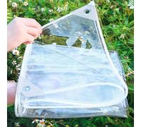 Telone impermeabile per esterni, 1,5 x 2 m, resistente ai raggi UV, resistente al gelo, in PVC, 650 g/m², distanza fori 30 cm, telone impermeabile per giardino, serra, protezione piante