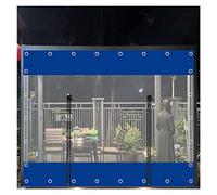 Telone impermeabile per esterni, resistente, con occhielli e cerniera, per posto auto, veranda, padiglione, copertura per serre (1,7 x 2 m) - foglio di protezione trasparente