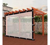 Telone impermeabile per esterni, tenda da giardino trasparente, resistente alle intemperie, pannello laterale isolato per freddo/calore, 4 x 4 m, perfetta per terrazze e spazi esterni