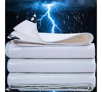 Telone Impermeabile per Esterno 1.5x4m Telo Occhiellato Rinforzato in pvc Copertura per Piscina Auto, Mobili da Giardino, Antipioggia e Antivento bianco