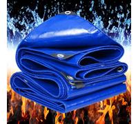 Telone Impermeabile per Esterno 520g/m² 1.5x2.5m Telo Occhiellato Rinforzato in pvc Copertura per Piscina Auto, Mobili da Giardino, Antipioggia e Antivento blu