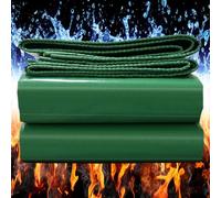 Telone Impermeabile per Esterno 520g/m² 1.5x3.5m Telo Occhiellato Rinforzato in pvc Copertura per Piscina Auto, Mobili da Giardino, Antipioggia e Antivento verde