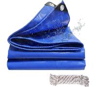 Telone Impermeabile per Esterno In PVC 440 g/m², Telone Occhiellato Impermeabile con Occhielli Rinforzati per Mobili, Anti-UV Multiuso, Colore: Blu（2×5m）