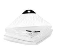 Telone Impermeabile per Esterno Telo Resistente Antistrappo Retinato con Occhielli Rinforzati Multiuso Giardino, Auto, Legna, Piscina, Trasparente - 5x5 m