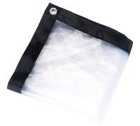 Telone impermeabile resistente, 2 x 2,5 m, telone trasparente con occhielli, telo pieghevole in plastica resistente per esterni, campeggio, teloni di protezione e riparo