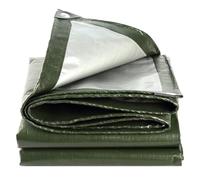 Telone impermeabile resistente, 5 x 5 m, per campeggio, resistente ai raggi UV, con bordi rinforzati e occhielli, protezione durevole per tutte le condizioni atmosferiche