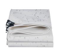 Telone impermeabile resistente, 600 g/m², con occhielli, 1 x 2 m, 1,6 x 3 m, 3 x 4 m, 4 x 5 m, colore bianco, per esterni, giardino, pesca, mobili e roulotte (4 x 5 m)