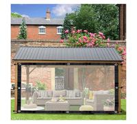 Telone impermeabile resistente con occhielli, copertura antipolvere personalizzabile per mobili da giardino e porta scorrevole da officina, resistente agli strappi (2,4 x 3 m)