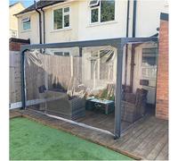 Telone Impermeabile Resistente per Gazebo, Copertura per Telo Trasparente Ultra Glass, Tenda Trasparente per Pannello Laterale Pergola, Clear, 6x3m