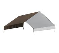 Telone impermeabile resistente per polli, protezione esterna in PE resistente alle intemperie, per pollame e box per animali domestici, 6 x 4,6 m, nero (marrone)