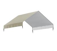 Telone impermeabile resistente per polli, protezione esterna in PE resistente alle intemperie, per pollame e box per animali domestici, 6,1 x 4,6 m, nero (bianco)