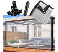 Telone impermeabile resistente, telone in vinile trasparente con occhielli per patio, serra e uso esterno