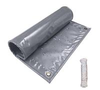 Telone impermeabile rinforzato per campeggio e esterni, 180 x 800 cm, resistente, grigio per protezione da giardino e prevenzione dei topi