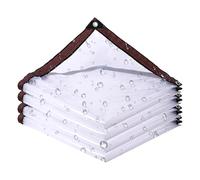 Telone impermeabile - Teloni robusti impermeabili, copertura solare antipioggia trasparente da 7 x 20 piedi, teloni trasparenti trasparenti, copertura vegetale isolata per la spiaggia esterna pic-