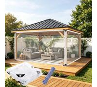 Telone Impermeabile Trasparente 250 x 335 cm Antivento Antipolvere Pieghevoli, Riutilizzabile, con Corde Telone Trasparente per Esterni per Terrazza, Pollaio, Serra, trasparente