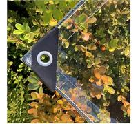 Telone impermeabile trasparente 420 g/m², 0,3 mm, spesso, multifunzione, PVC, protezione con occhielli, per piscina, giardino, auto, mobili, include corda e fascette per cavi (2,4 x 3 m)