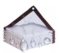 Telone impermeabile trasparente 6 x 8 m con occhielli in metalloCopertura resistente ai raggi UV per gazebo uso esterno giardino padiglione durevole protezione resistente agli strappi