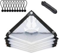 Telone Impermeabile Trasparente Con Occhielli, per Mobili Da Giardino, Utilizzab