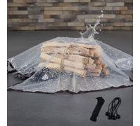 Telone impermeabile trasparente con occhielli, Telo Trasparente Rinforzato, Telone Occhiellato Impermeabile per Esterno, 2 3 4.5 6 8 10 12 m Copertura antipioggia per gazebo terrazze(6x12 m)