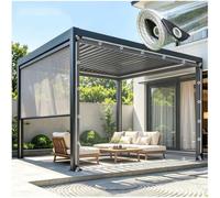 Telone Impermeabile Trasparente Con Occhielli, Tende in Teloni Esterni 0,35mm, Pannelli Laterali in Tela Cerata Chiare Per Pergolati Gazebo Giardini, Telone Protettive Pvc,W×H-1.5x2.8m/4.9 * 9.2ft