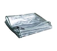 Telone impermeabile trasparente - Copertura in PVC resistente per esterni 4 x 5 m, protezione per vento e pioggia, per giardino, campeggio e costruzioni