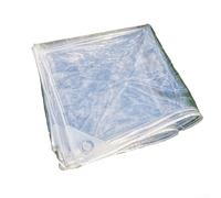 Telone impermeabile trasparente da 10 mm, con occhielli in metallo, resistente agli strappi e copertura in PVC, adatto per esterni patio e giardino, protezione degli attrezzi (1 m × 5 m di lunghezza)
