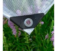 Telone Impermeabile Trasparente Occhielli Telo Antistrappo Retinato 3.0m 4.0m 4.5m 5m 5.5m 6m 6.5m teloni multiuso per la protezione delle piante, mobili da giardino barca camion(Bianco,1.5x6.5m)