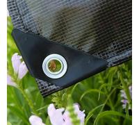 Telone Impermeabile Trasparente Occhielli Telo Antistrappo Retinato 3.0m 4.0m 4.5m 5m 5.5m 6m 6.5m teloni multiuso per la protezione delle piante, mobili da giardino barca camion(Nero,4x7.5m)