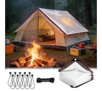 Telone Impermeabile Trasparente Per Tutte Le Stagioni, Resistente All'usura, Ideale Per Camper, Piscine, Pollai Per Animali, Protezione Per Mobili Da Esterno Per Legna Da Ardere Clear,4×4 FT